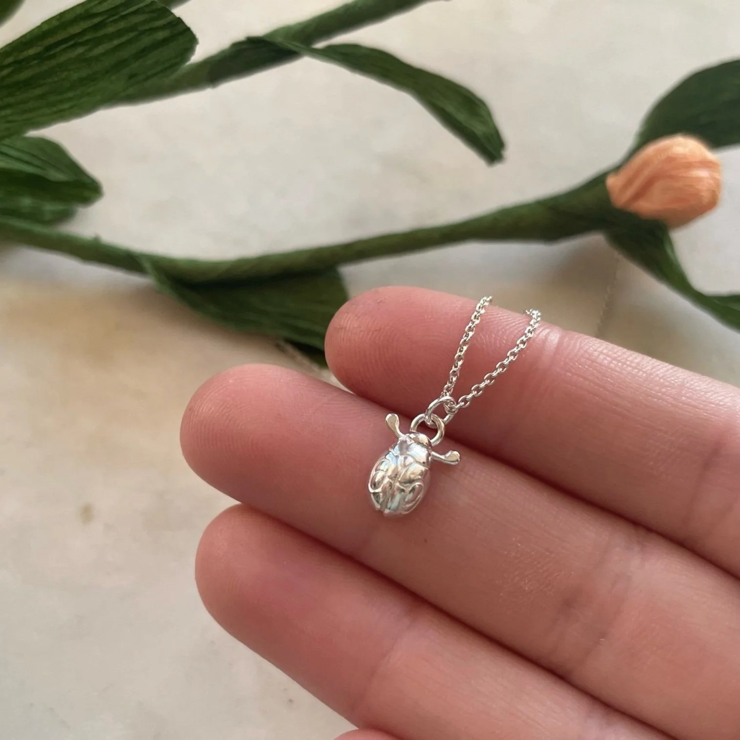 Tiny Beetle Pendant