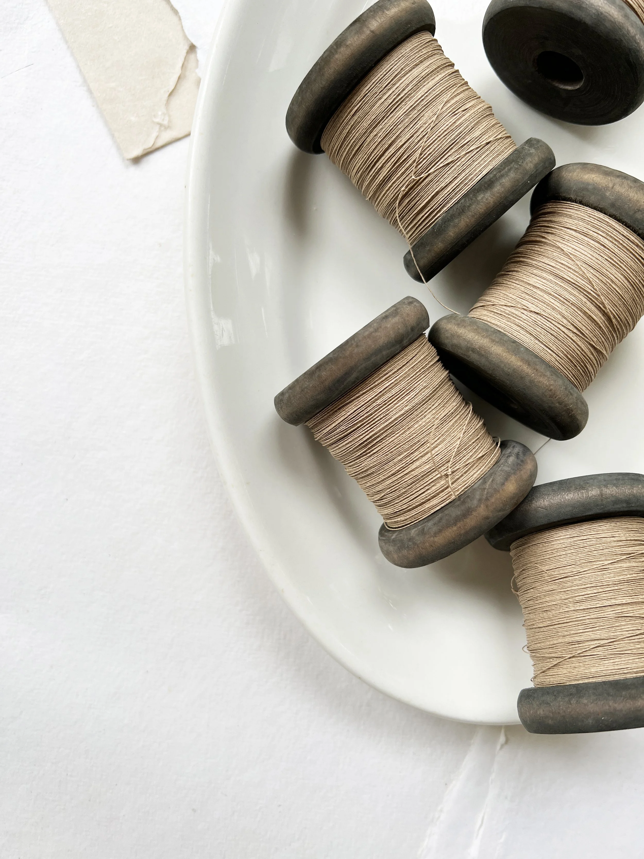 Fine Paper Twine Small Bobbin - Natural