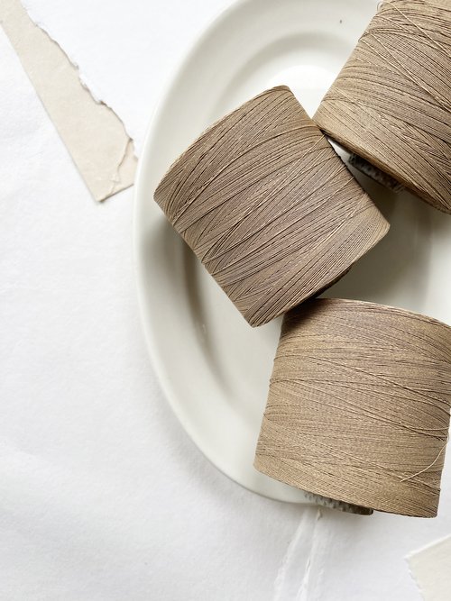 Fine Paper Twine Extra Large Bobbin - Natural Ribbons by Jenny Sanders