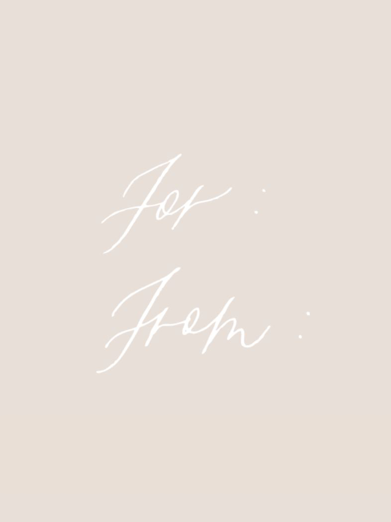 40mm - "For | From" Calligraphic Font