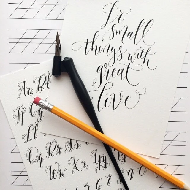 Calligraphy Basics - A Mini Tutorial for Getting Started with Modern Pointed Pen Calligraphy