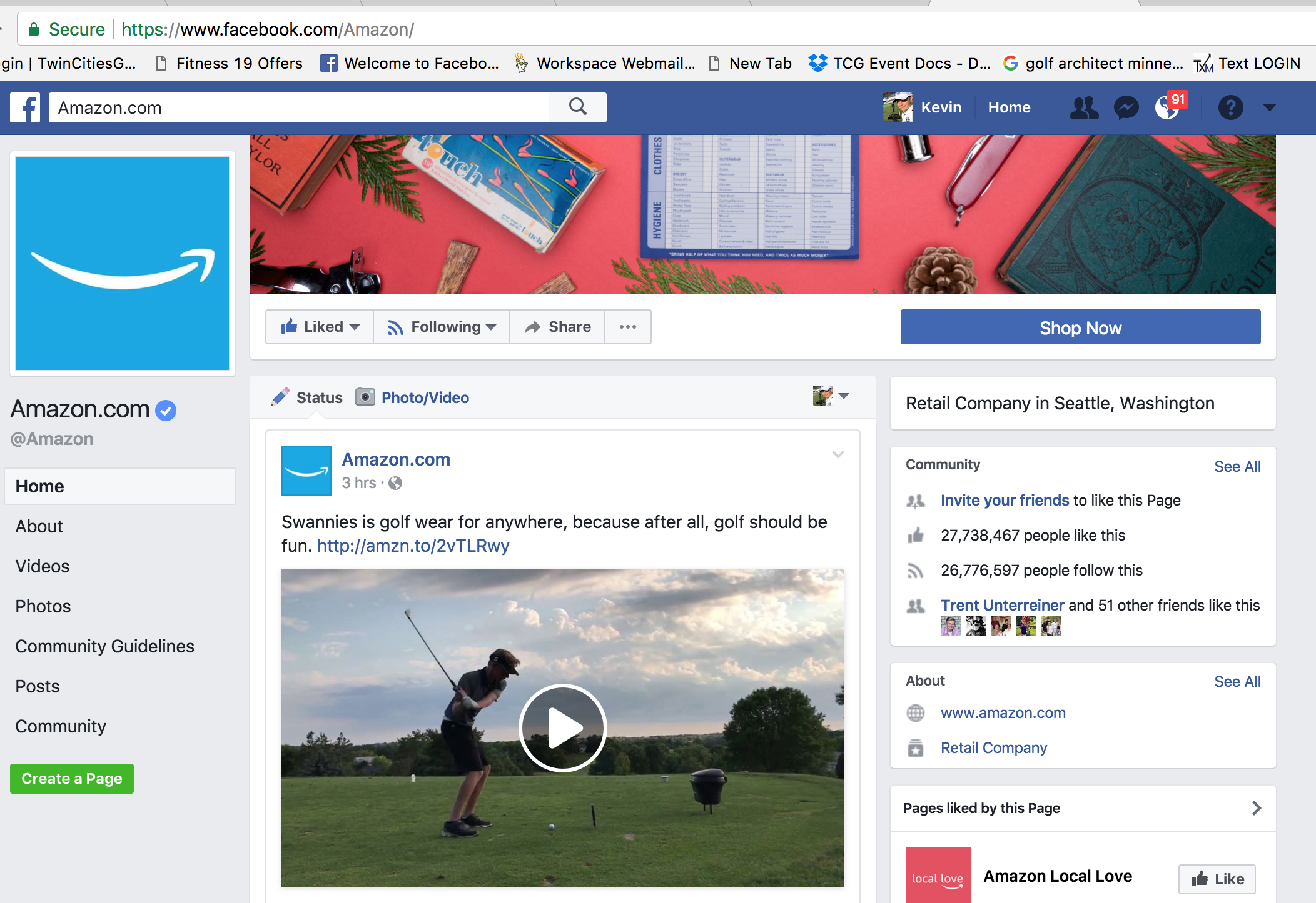 Produced by Twin Cities Drone and featured on Amazon.com's Facebook page - promoting Swannies to 27 MILLION people