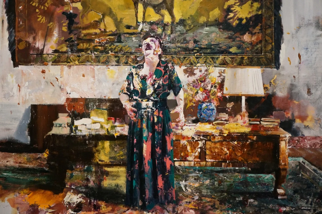 Adrian Ghenie, Pie Fight Interior #8, 2012