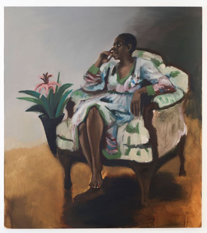 Lynette Yiadom-Boakye, 1 pm, Mason's Yard, oil on canvas, 2014