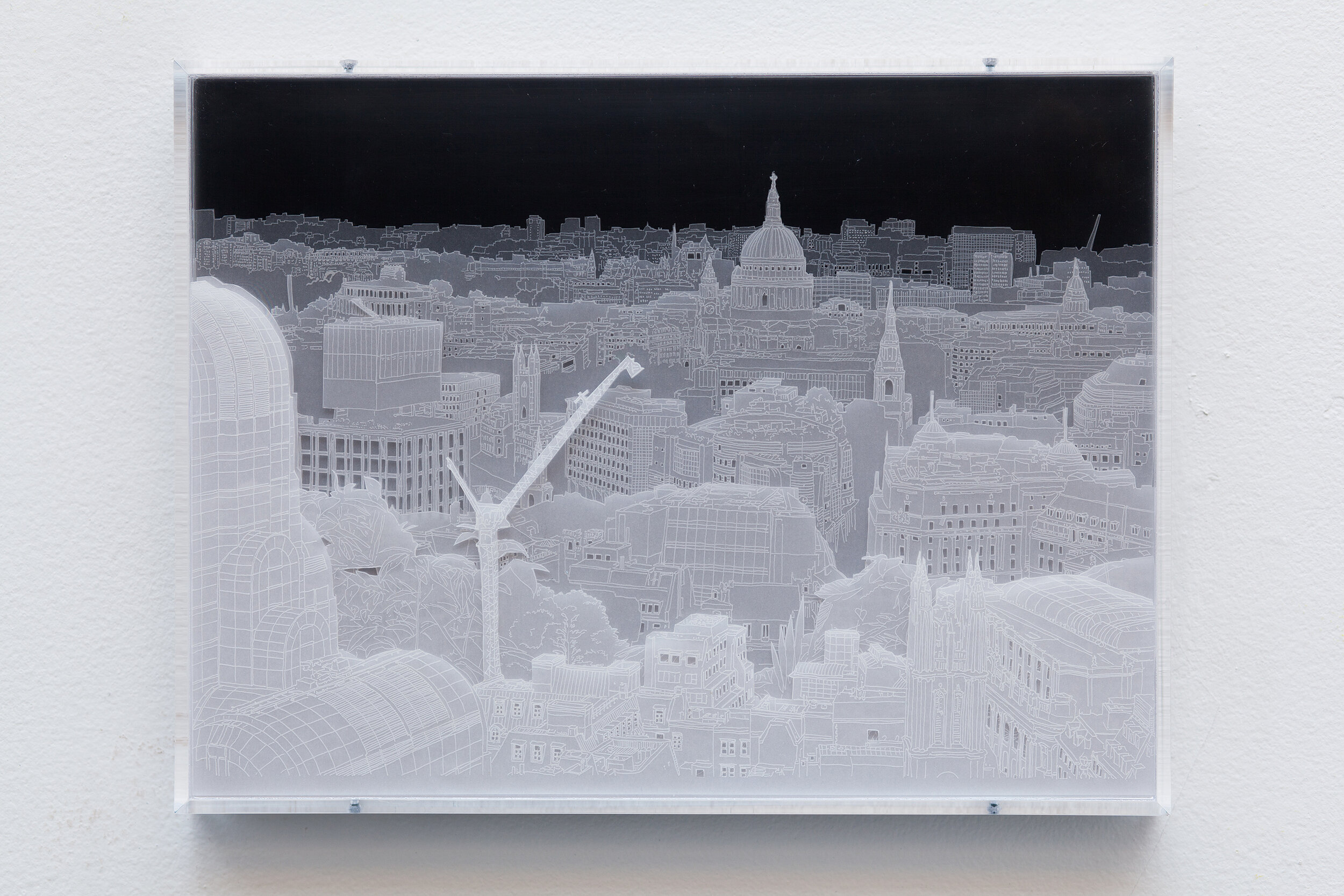  Clara Benfatti   Cidade Branca ,  2014 Nanquim braco sobre papel vegetal e acrílico 40 cm x 29 cm   