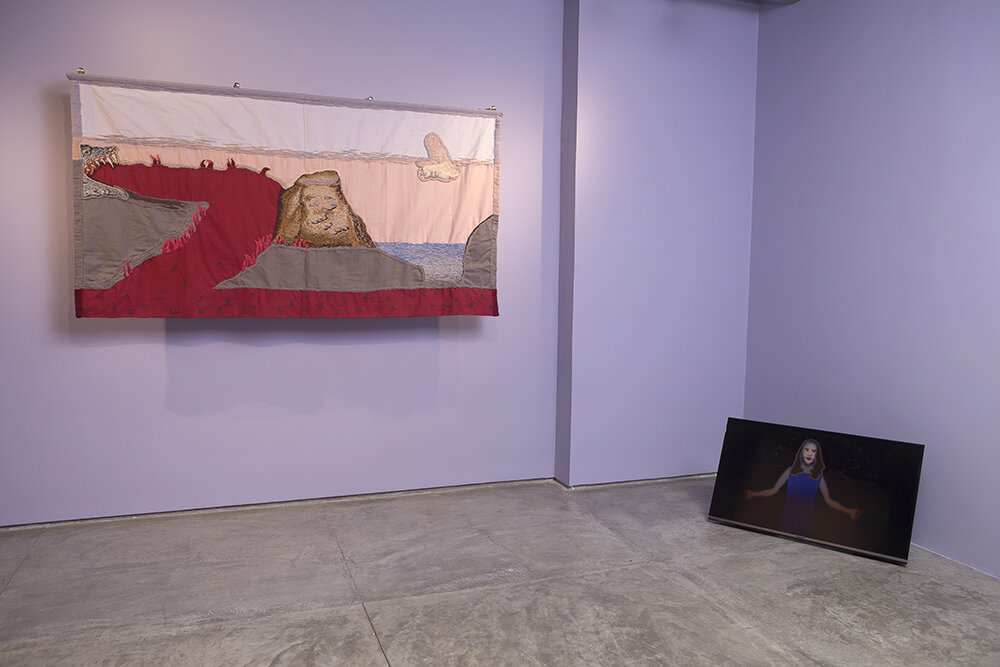  Vista da exposição  Final Fantasy , individual de Angela Od na Galeria Movimento, no Rio de Janeiro, 2019. 