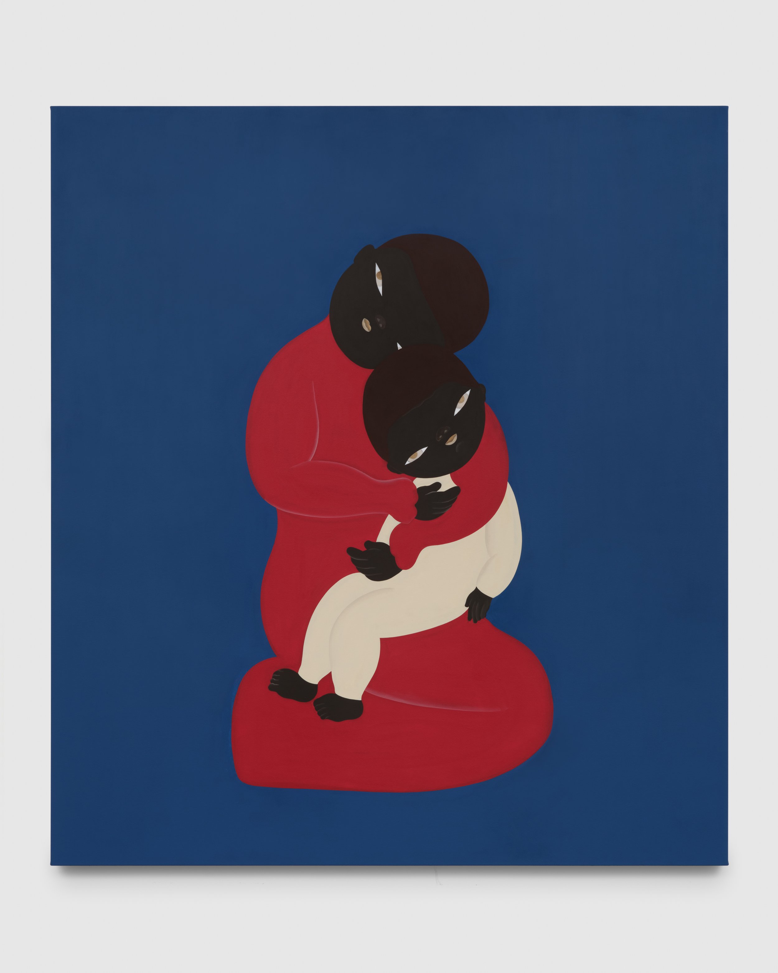  Asuka Anastacia Ogawa   Ao  , 2024 tinta acrílica sobre tela 190,5 x 170,2 x 3,8 cm Foto: Hannah Mjølsnes, Cortesia da artista, Blum e Nara Roesler. 