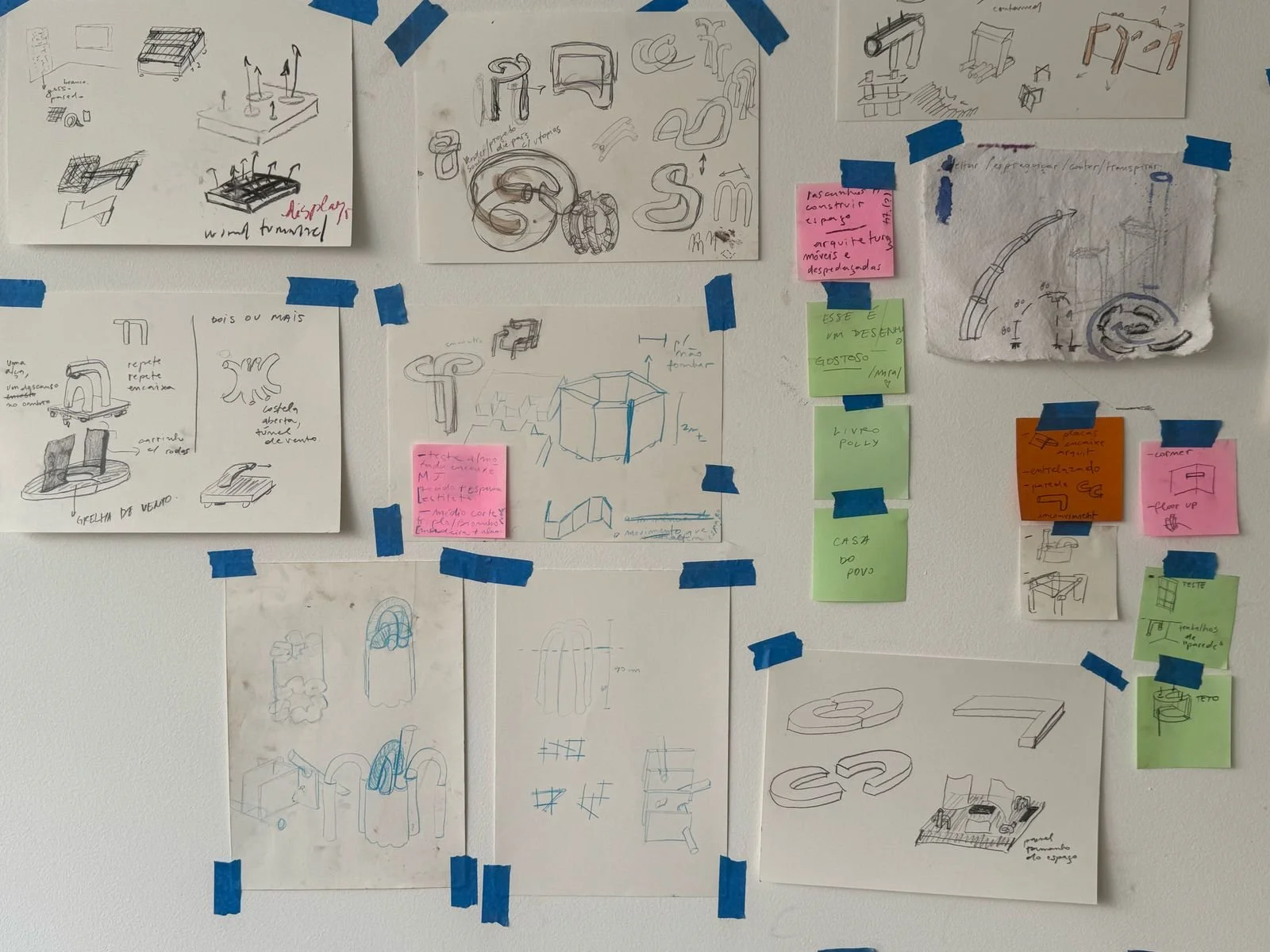  Raphaela Melsohn, desenhos e estudos. Foto: Cortesia da artista 