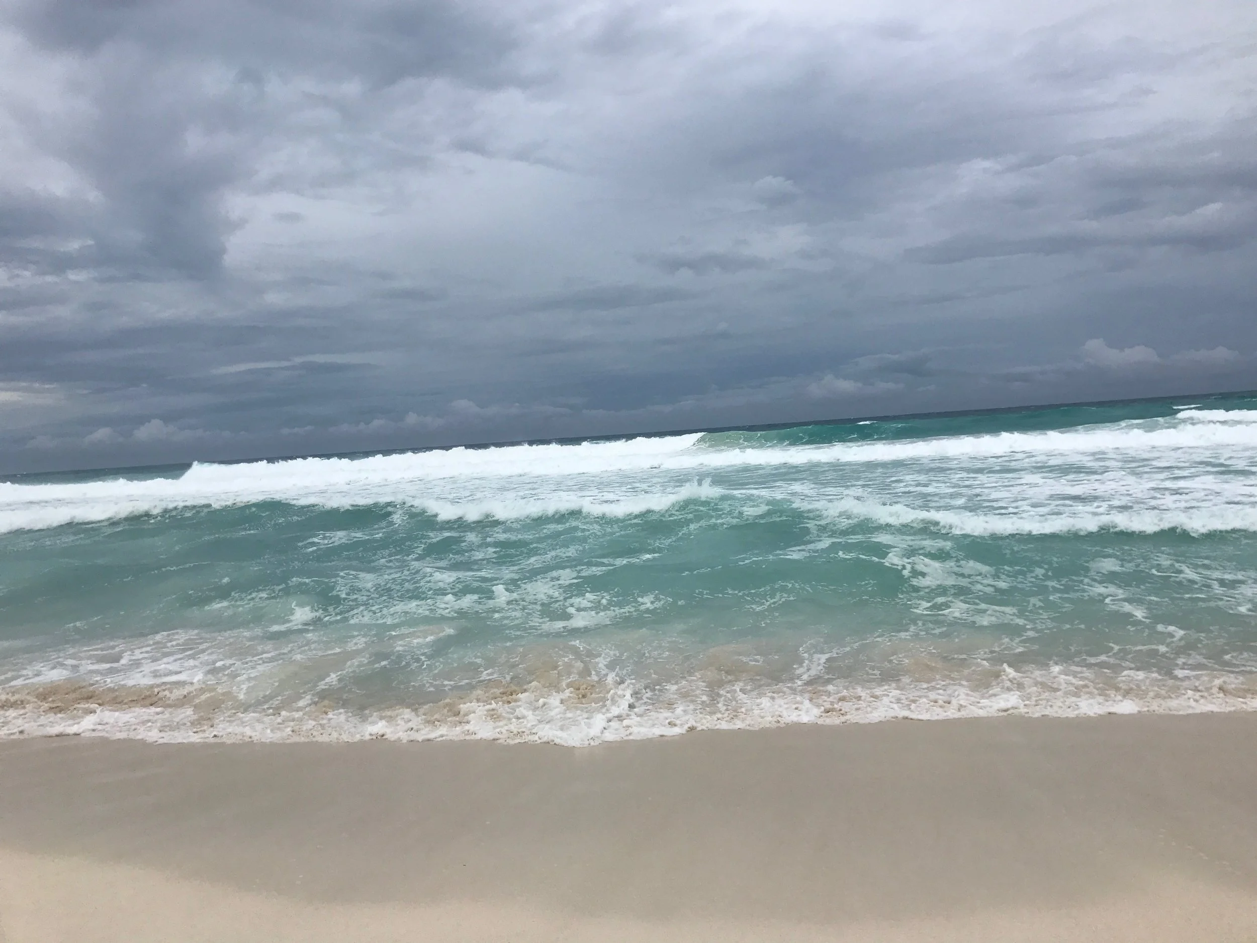 By Thursday all the rain was finally gone. Amber wanted to experience the Caribbean ocean for the first time. We stayed at the beach all day, soaking up the sun, acting like disruptive youth in the ocean. 