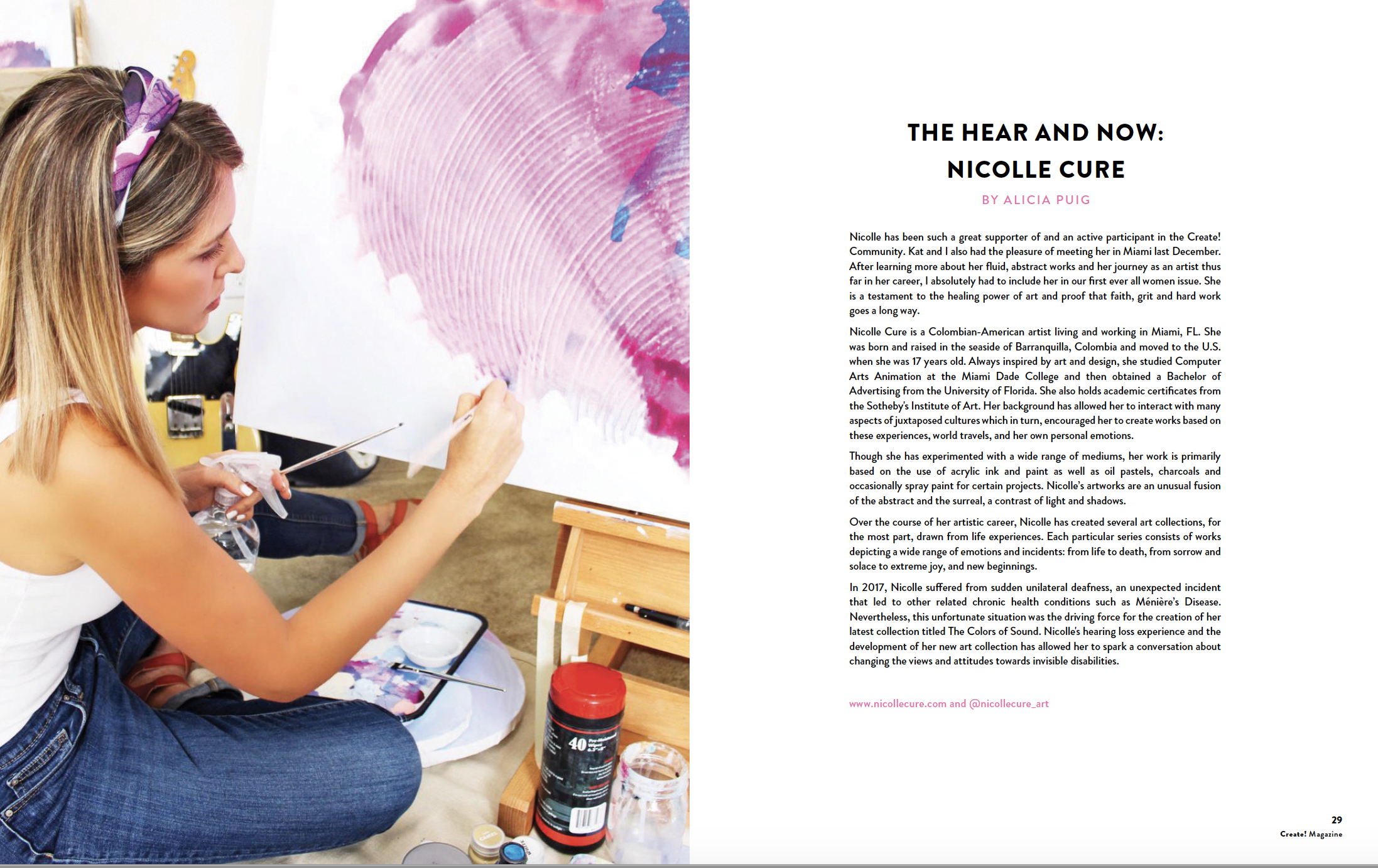 Create! Magazine International Women’s Issue 2019 — READ FULL INTERVIEW HERE