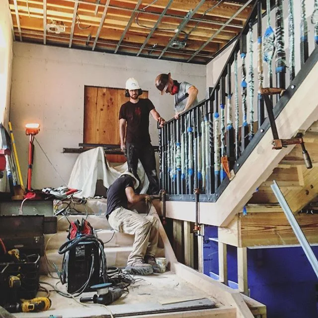 Day One at Beth Am 🛠 #onsite #install #staircase #designbuild