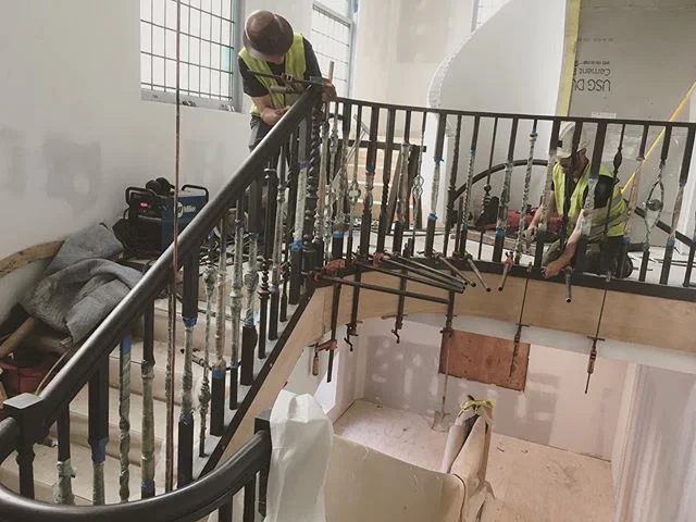We rounded the last corner and are onto the homestretch of this project. All eight sections are in place, handrails next