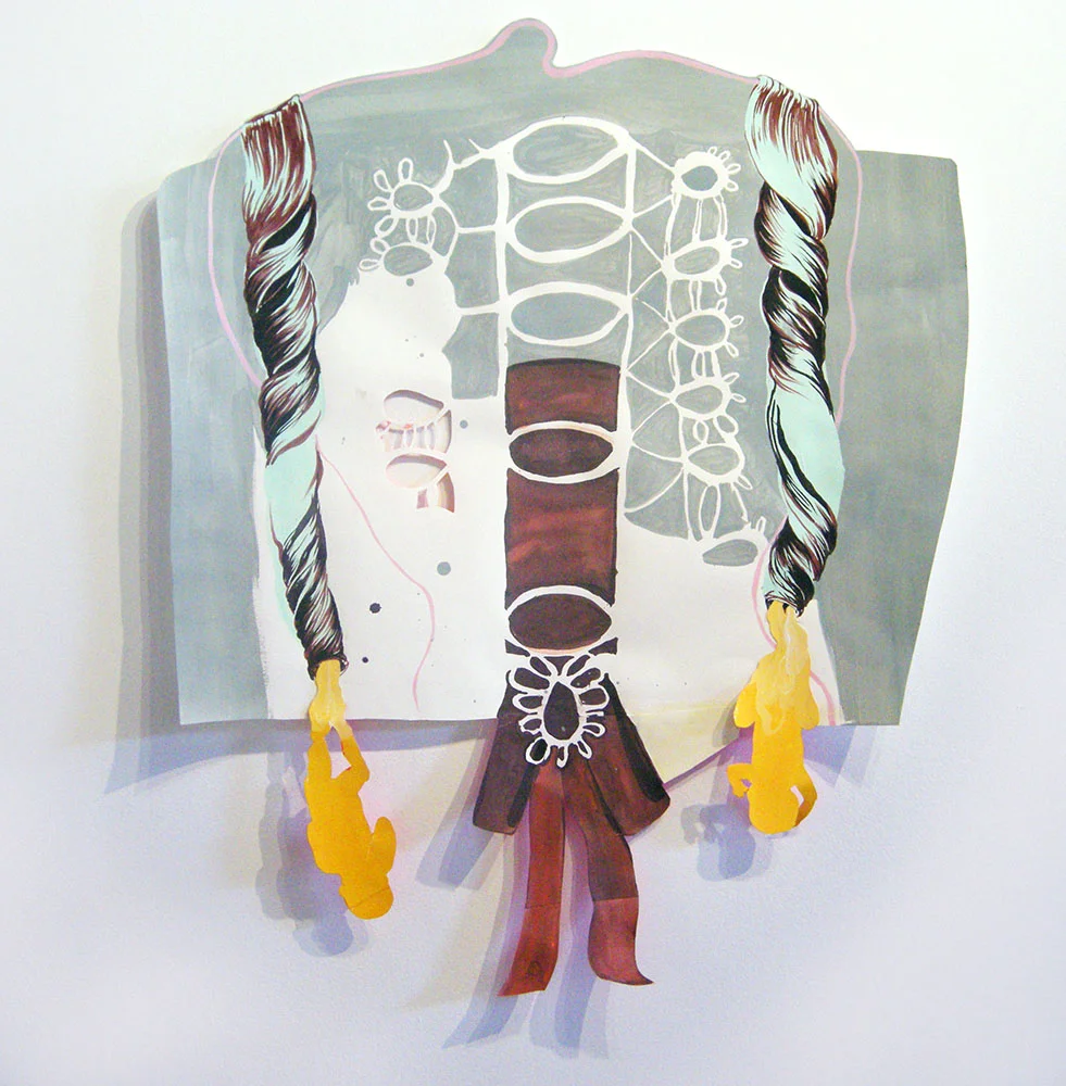 Alternate Birth Plan #2 , 2008 ink and acrylic on cut paper, 33" x 29"