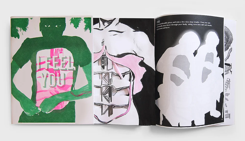 I Feel You , 2014 xerox interior with risograph cover and sticker insert, 8.5" x 11" closed