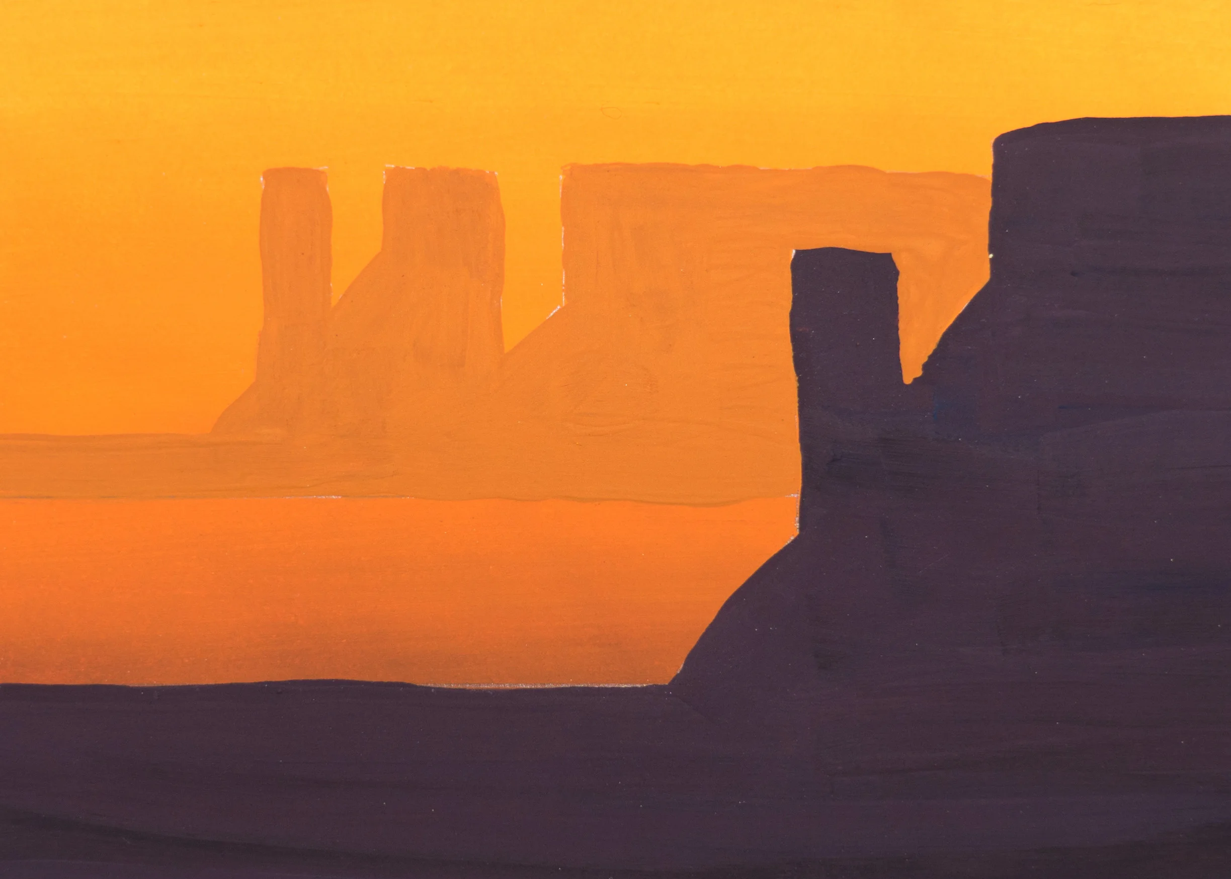 A small Caesin gradient test piece, my brushwork is a little rusty.