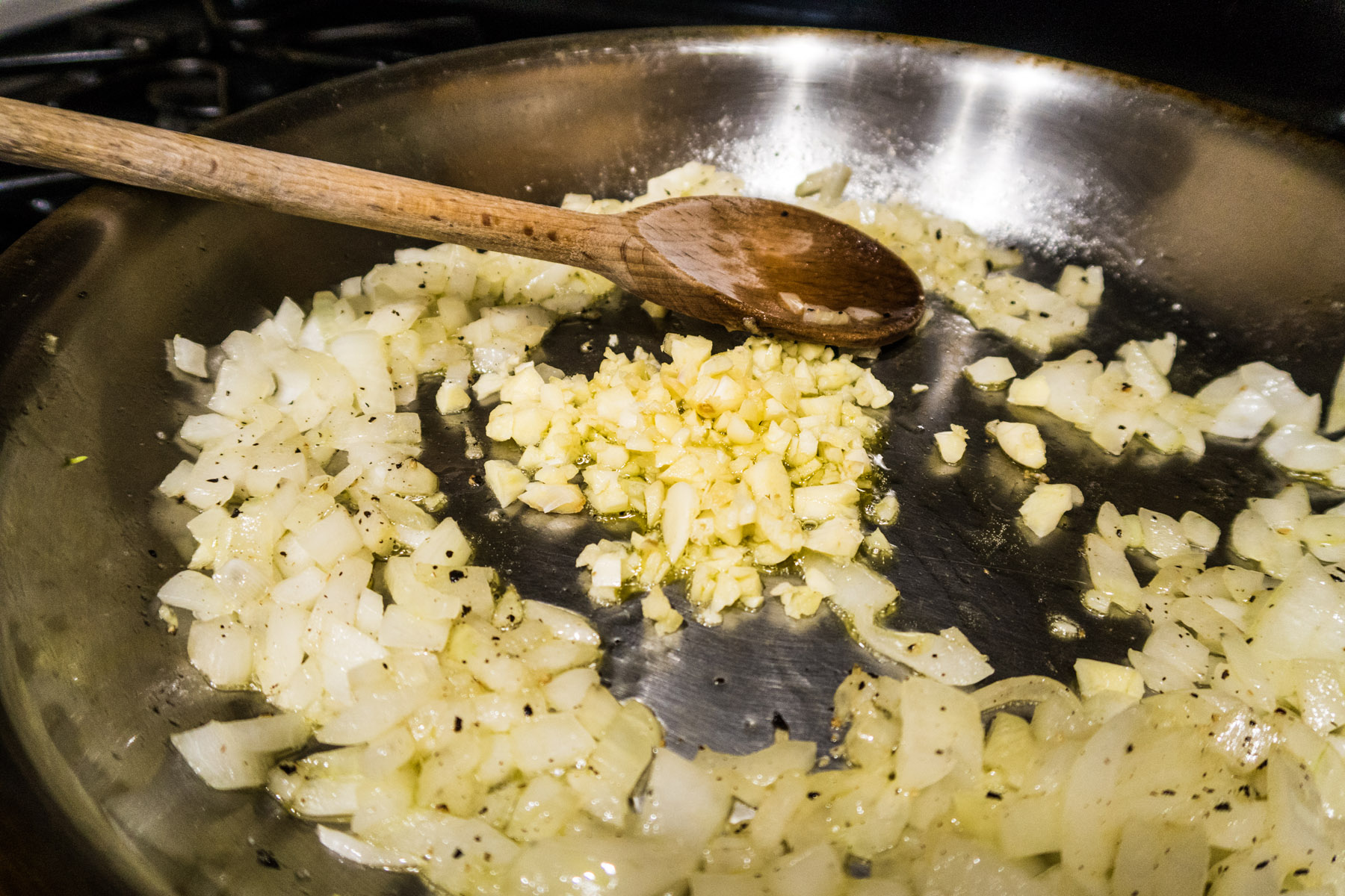 Sauteed with salt and pepper in olive oil