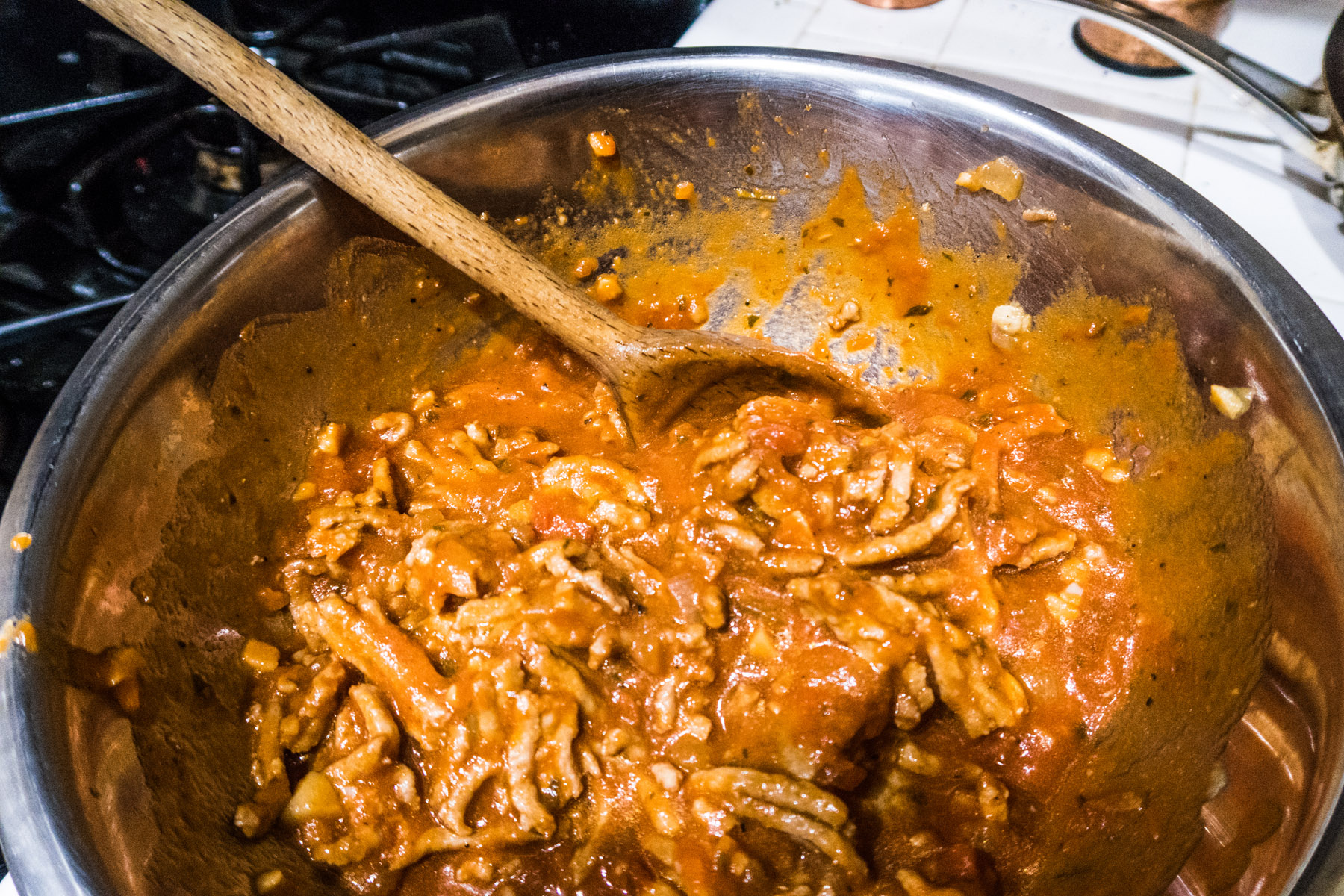 Italian turkey dropped in with marinara.