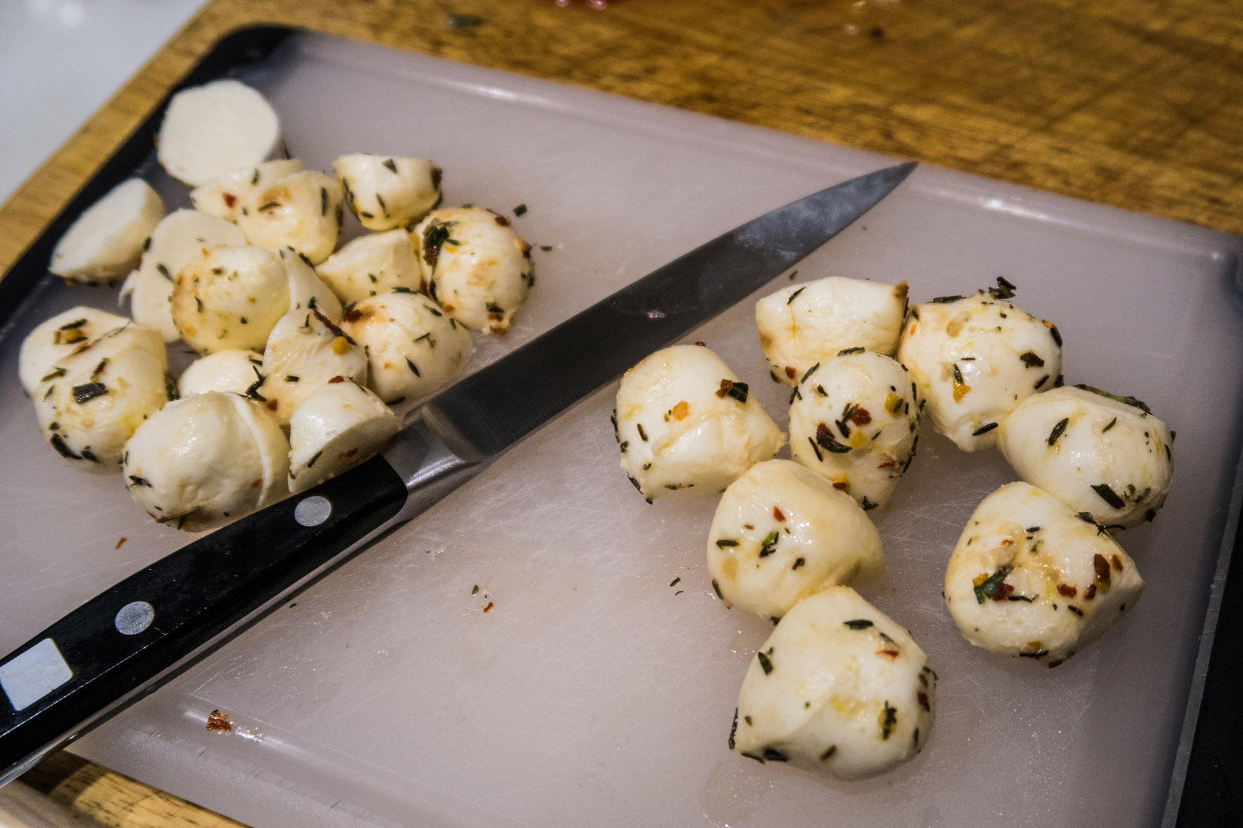 Nice little fresh mozzarella balls...