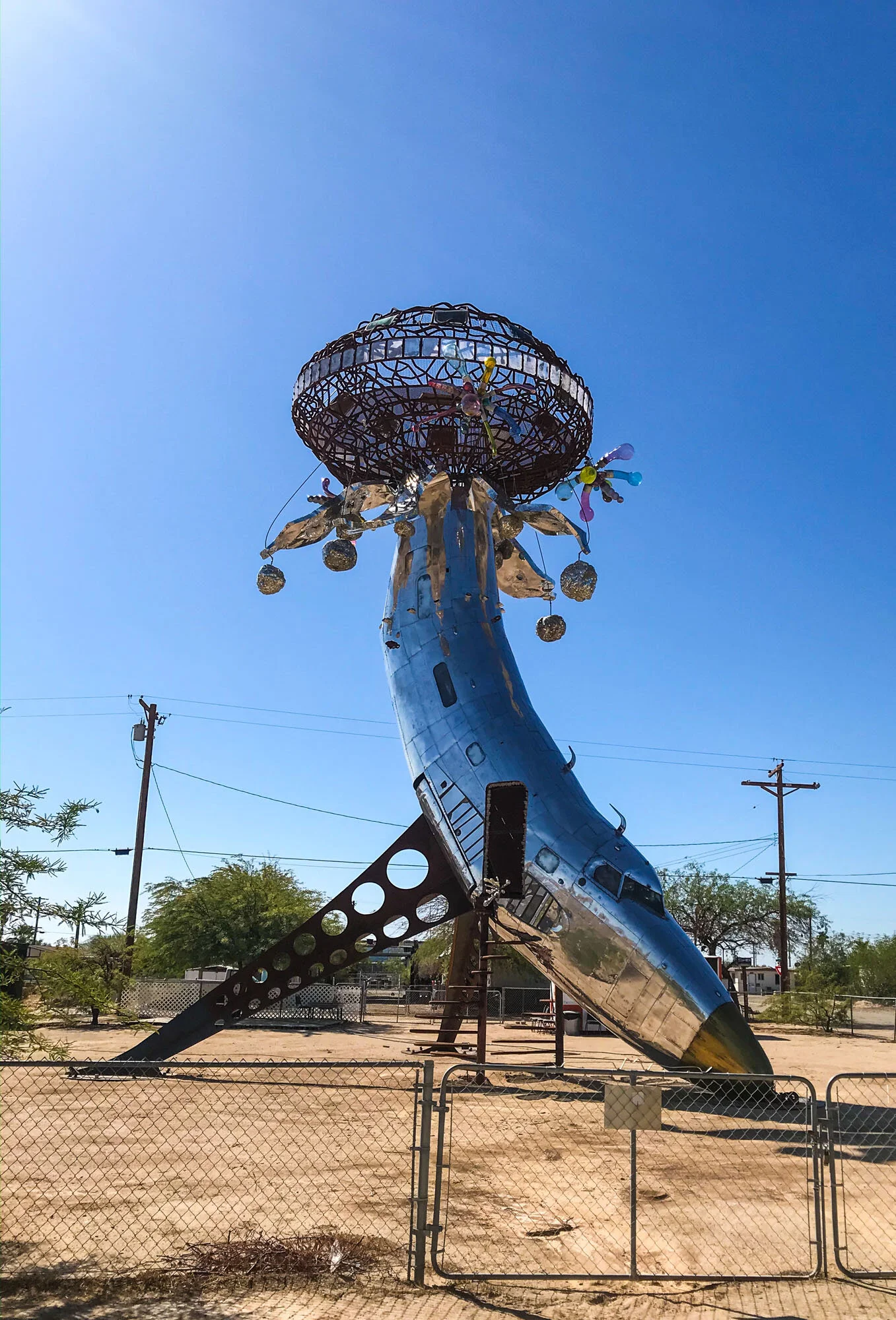 The “Lodestar” sculpture by Randy Polumbo, currently located in Bombay Beach, near Niland, CA, Earth.
