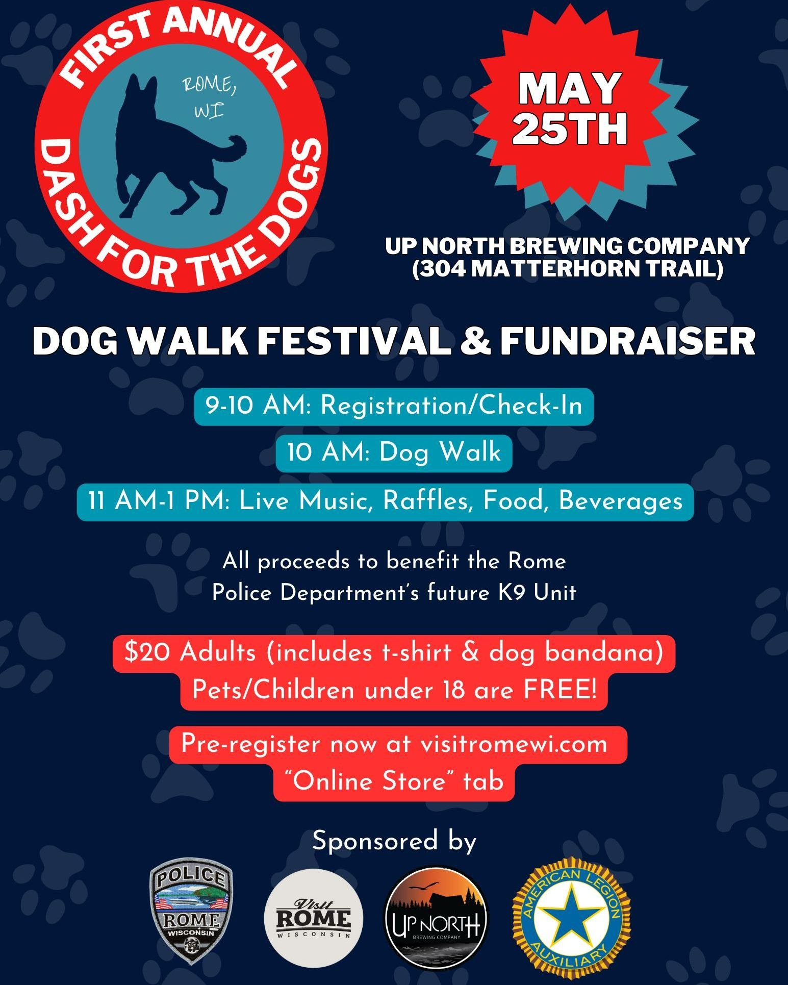 This FUNdraiser has gone to the dogs&mdash;literally! 🐶

Calling all canines and faithful companions, we're proud to announce the FIRST ANNUAL DASH FOR THE DOGS event and fundraiser. Starting and ending at Up North Brewing Company (304 Matterhorn Tr