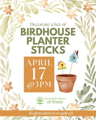 Decorate a Set of Birdhouse Planter Sticks