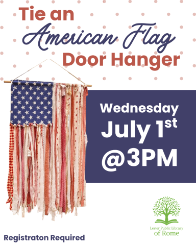 Tie an American Flag Door Hanger