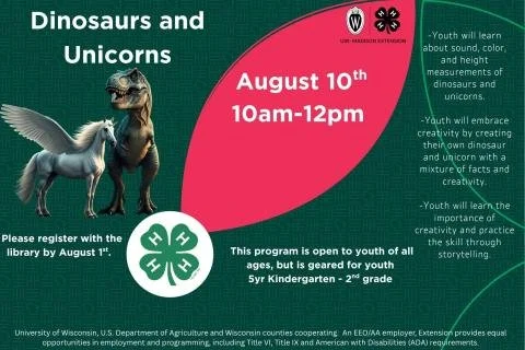Dinosaurs and Unicorns with Adams County 4-H