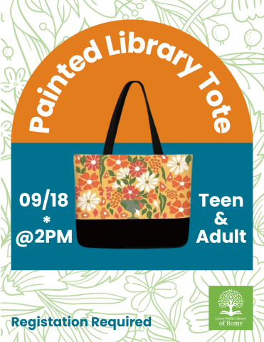 Painted Library Tote