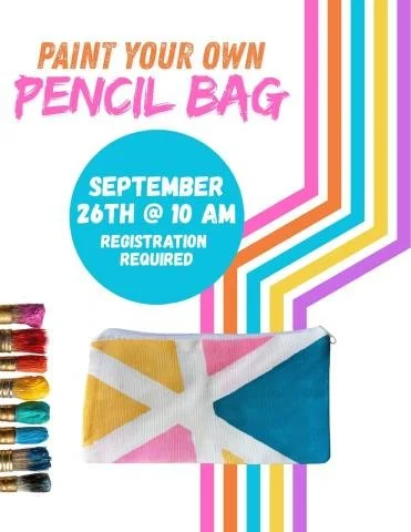 Paint Your Own Pencil Bag