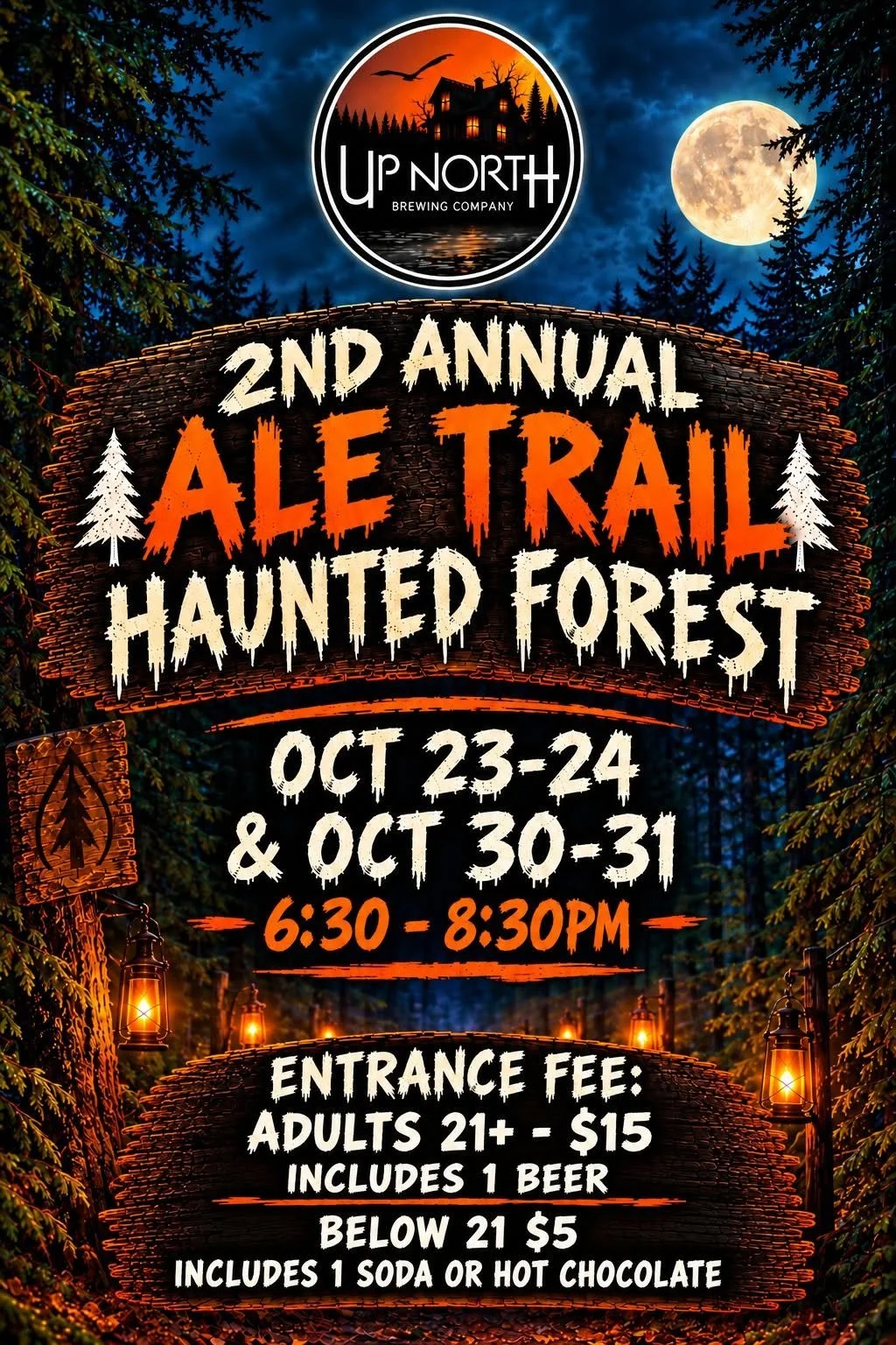 Up North Brewing Company Ale Trail Haunted Forest