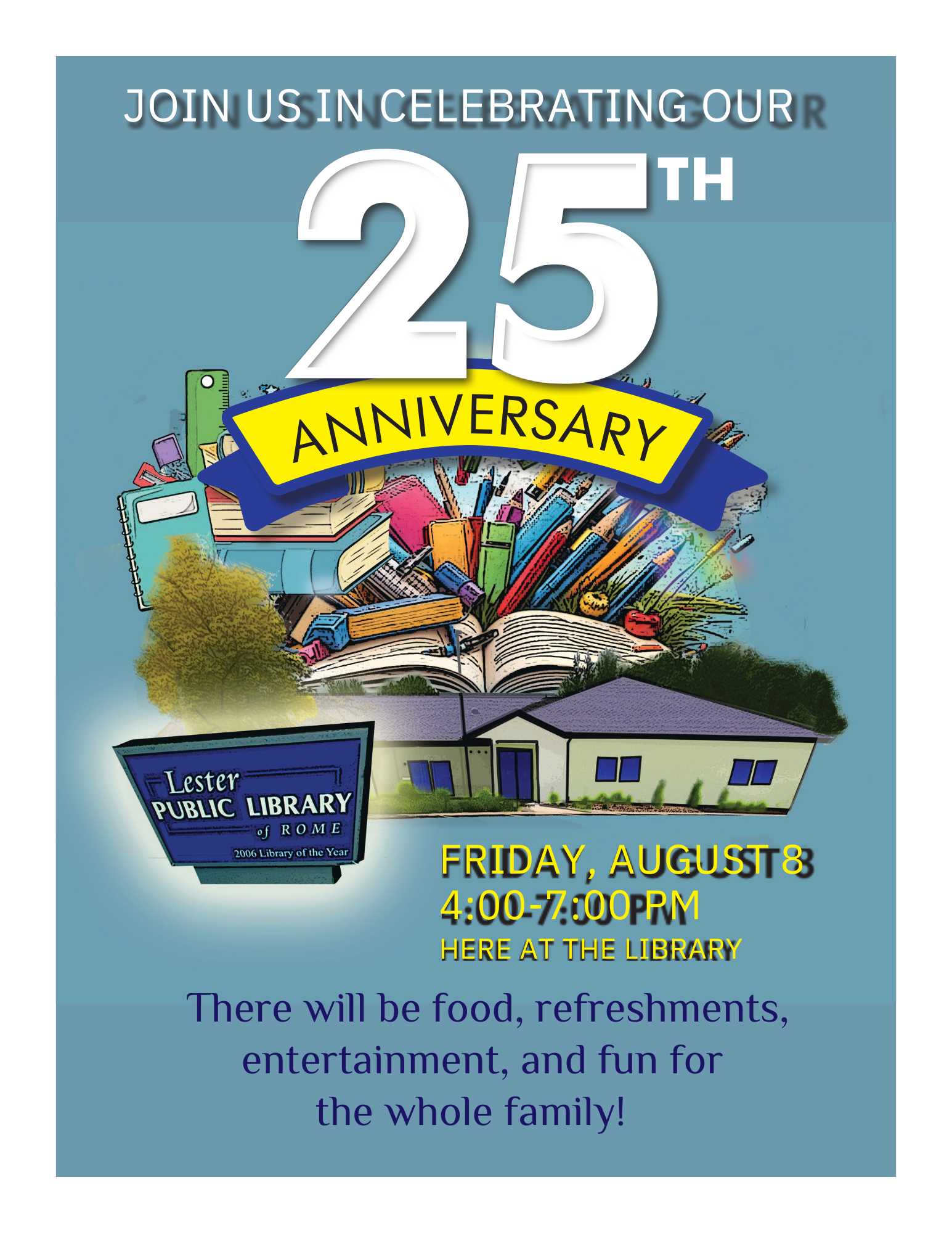Rome Library 25th Anniversary Celebration — Visit Rome, WI