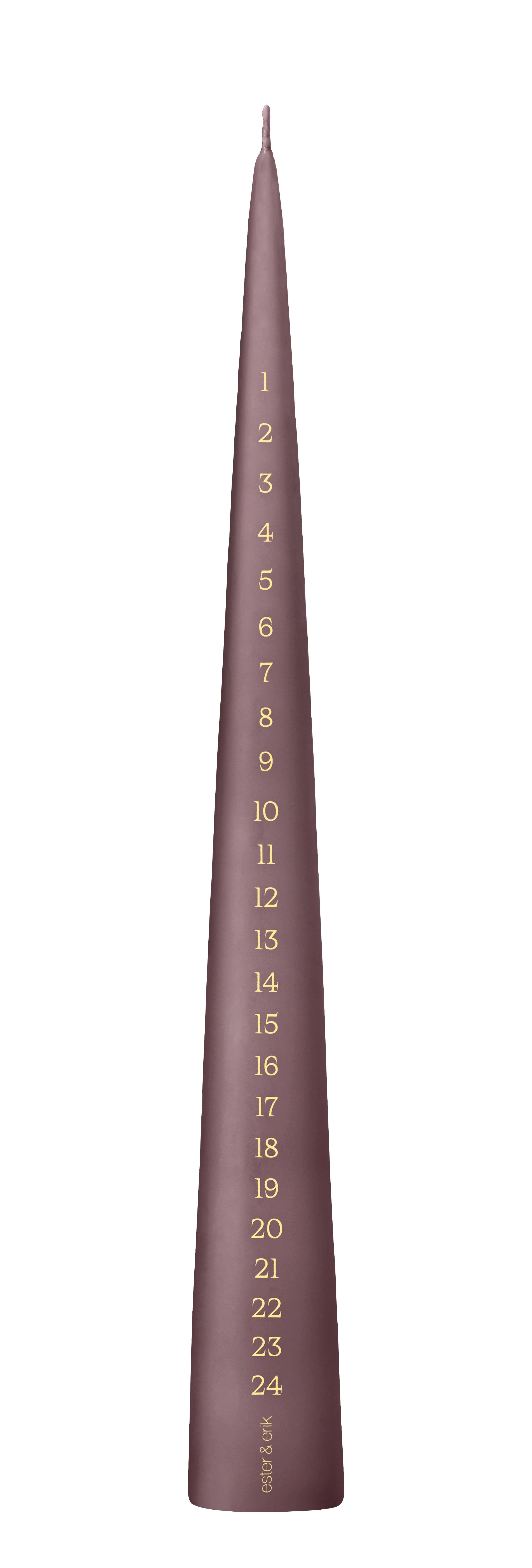 CALENDAR CANDLE, CONE, WINTER ROSE