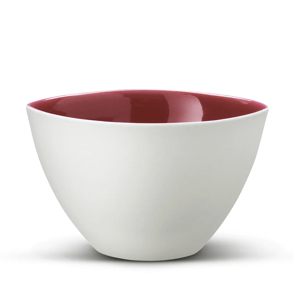 Ceramic cup/bowl, red, by Ditte Fischer Copenhagen