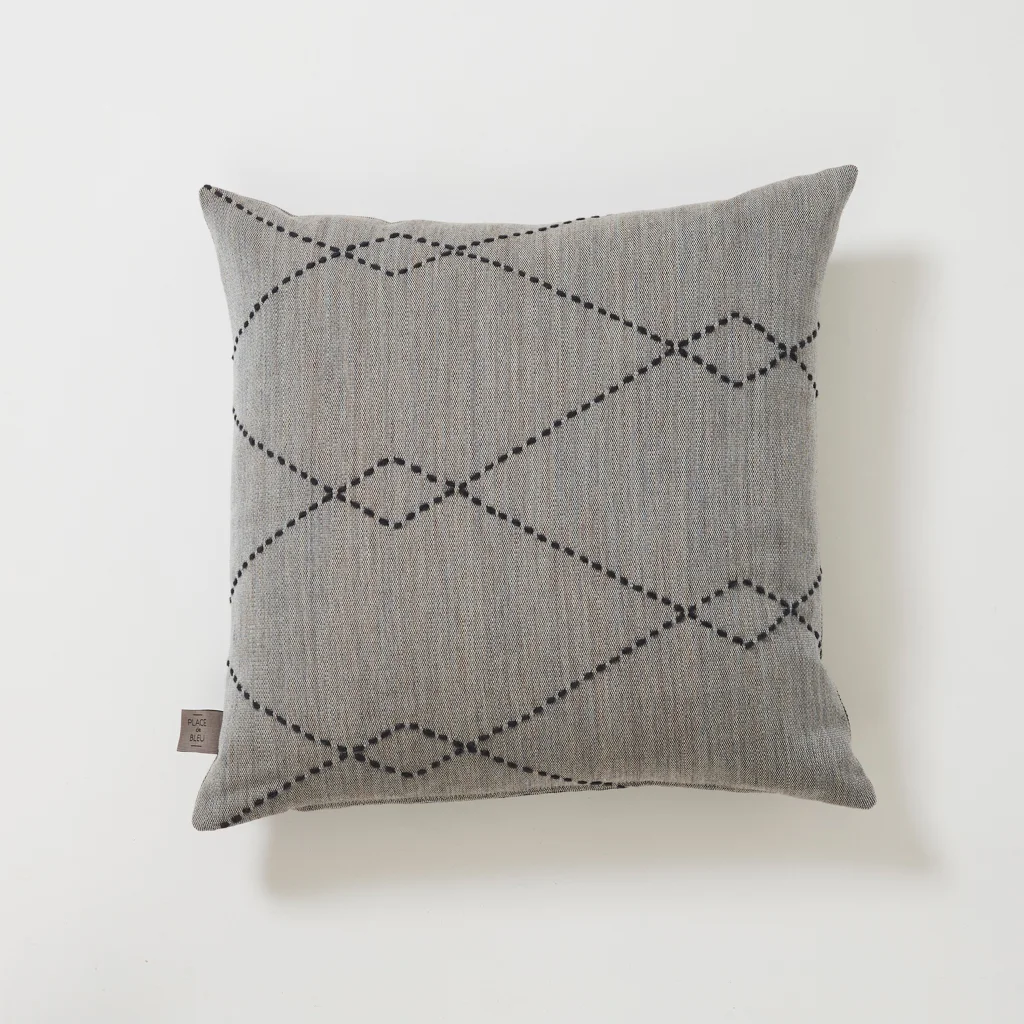 Grey Handmade BERBER Cushion by Place de Bleu