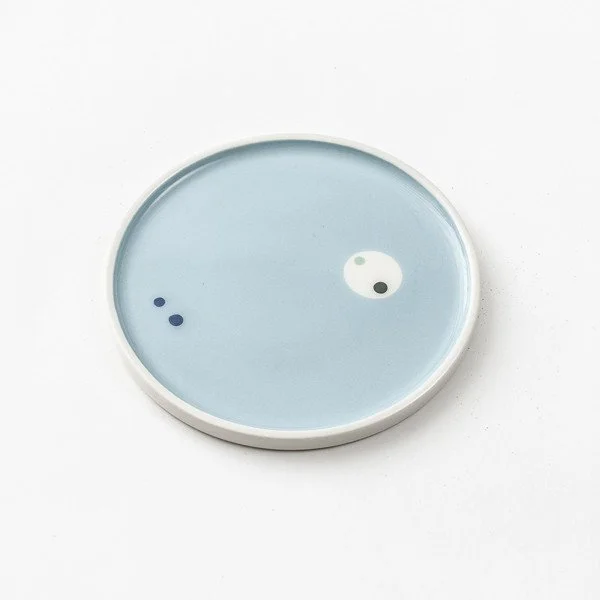 Lars Rank Dot Plate Small, Blue