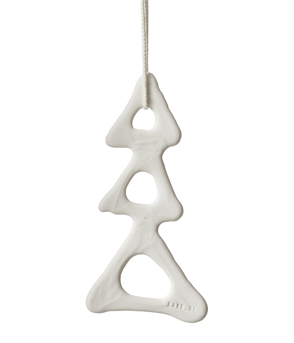 CHRISTMAS TREE, WHITE, SET OF 5