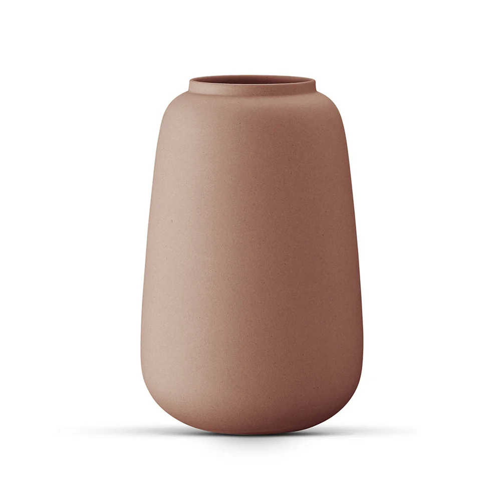 Terracotta red ceramic vase handmade by Ditte Fischer Copenhagen