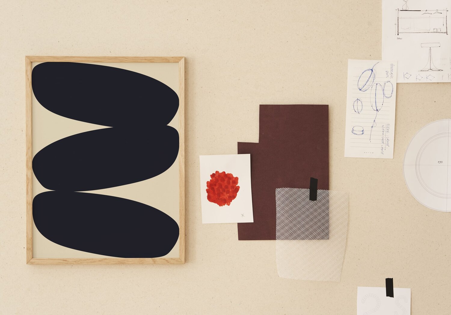 Solid Shapes 01, 50x70cm, Nina Bruun for Paper Collective