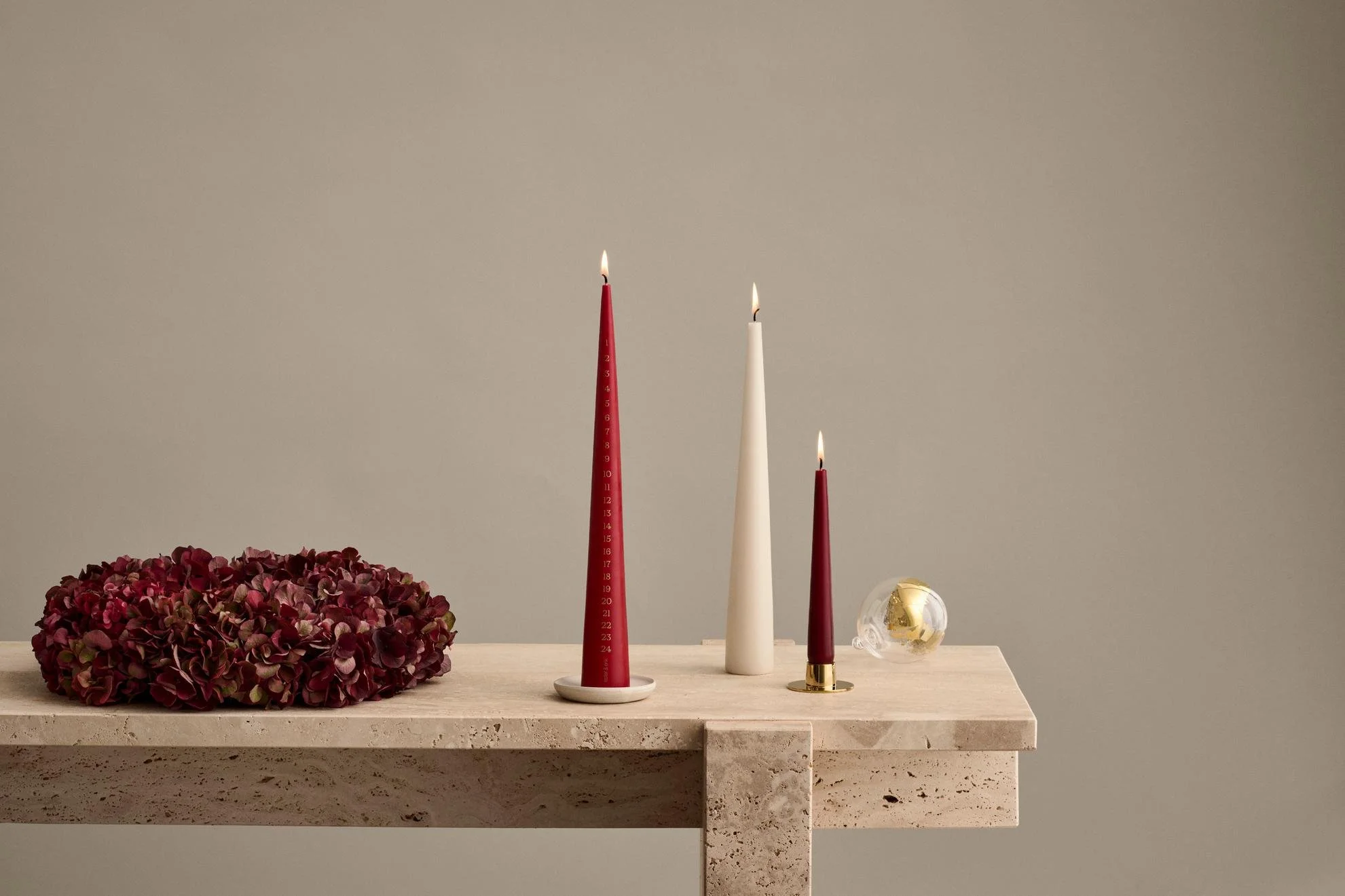 Calendar Candle. Cone, 1-24