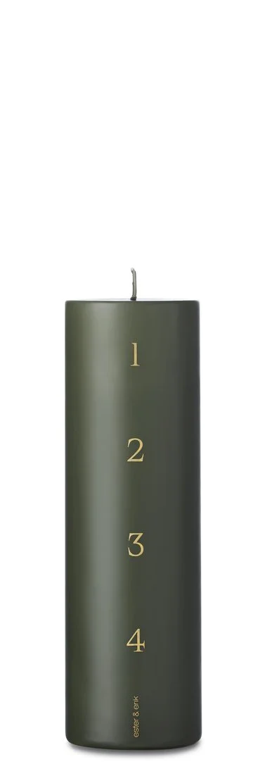 ADVENT CANDLE, PILLAR, GREEN SOIL