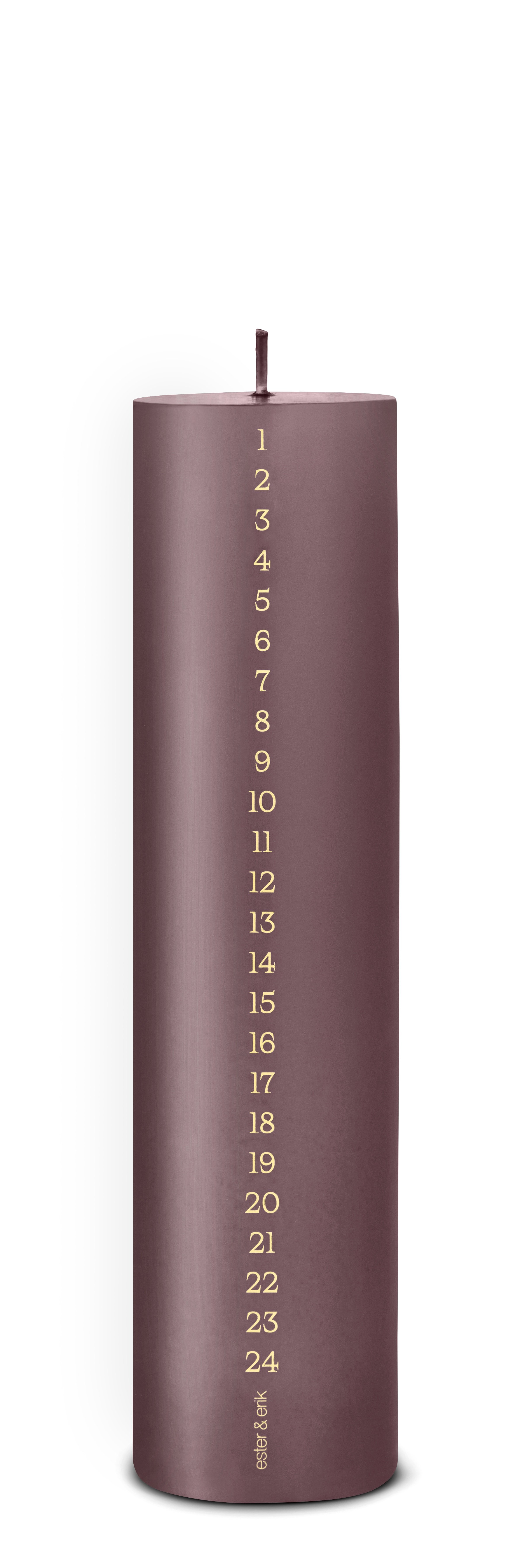 WINTER ROSE PILLAR CALENDAR CANDLE | 1–24 | GOLD NUMBERS