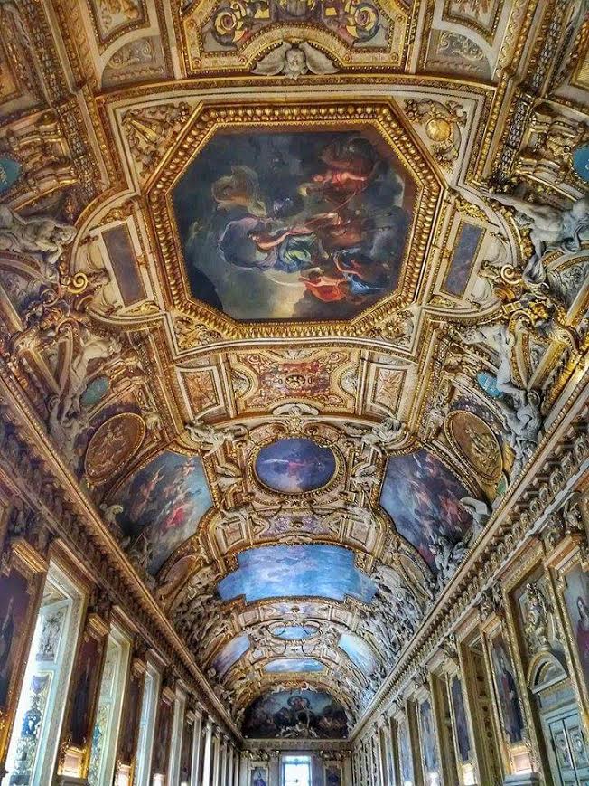 The ceiling of one of the Louvre Museum wings....which I now want in my home!!! Lol.