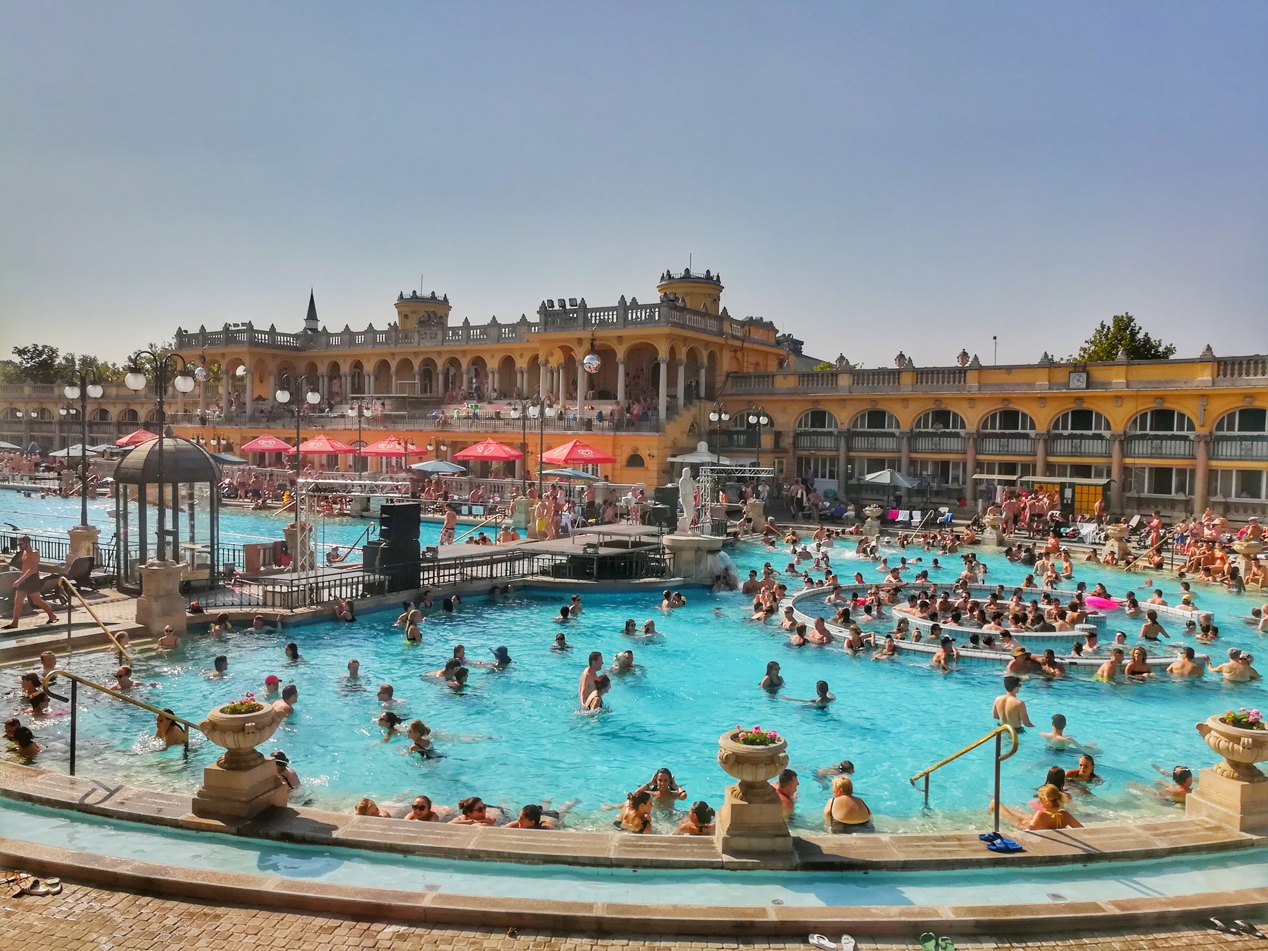 One of the outdoor pools 