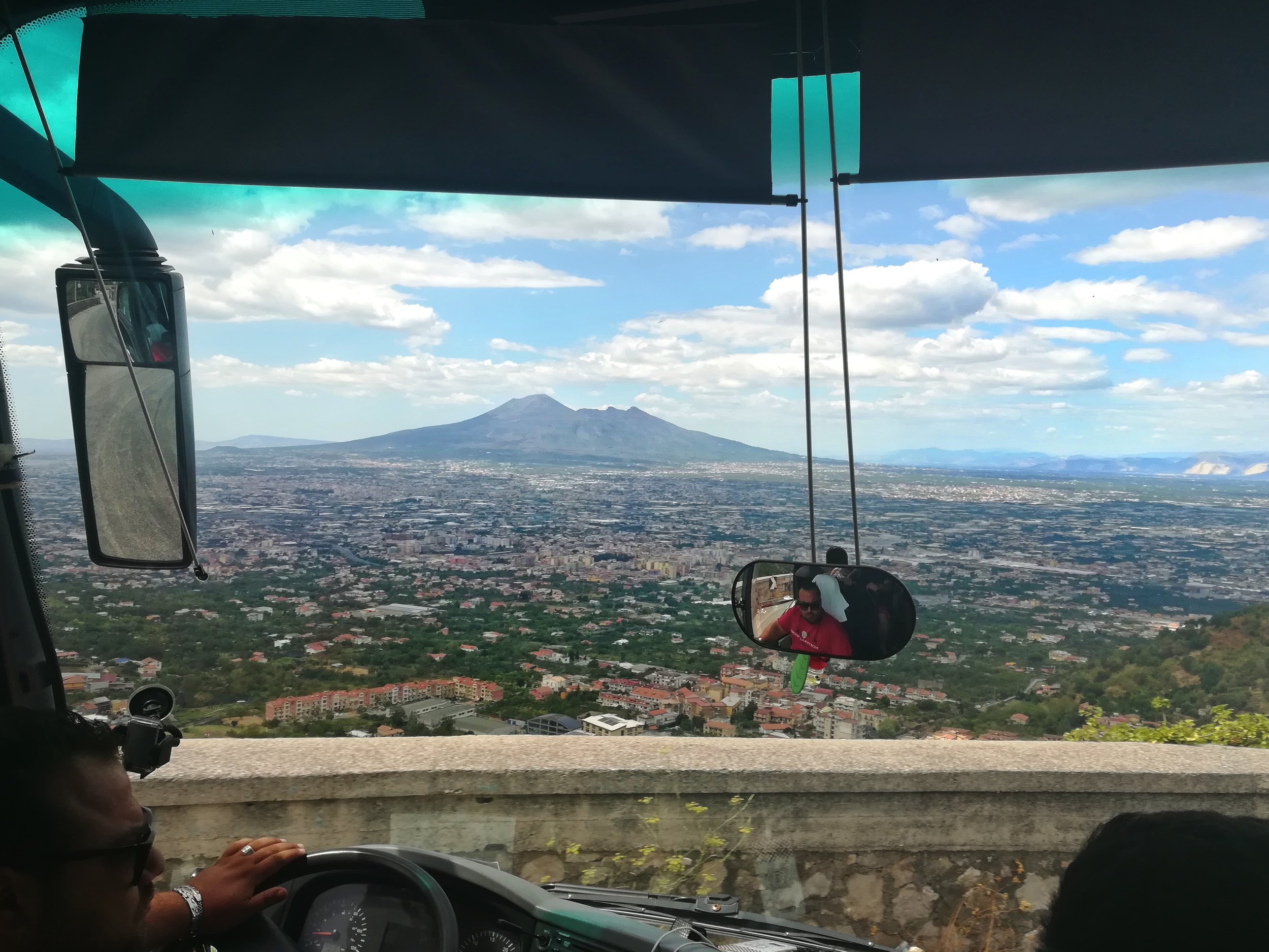 The view from the bus as it came around bends on the side of the cliff 