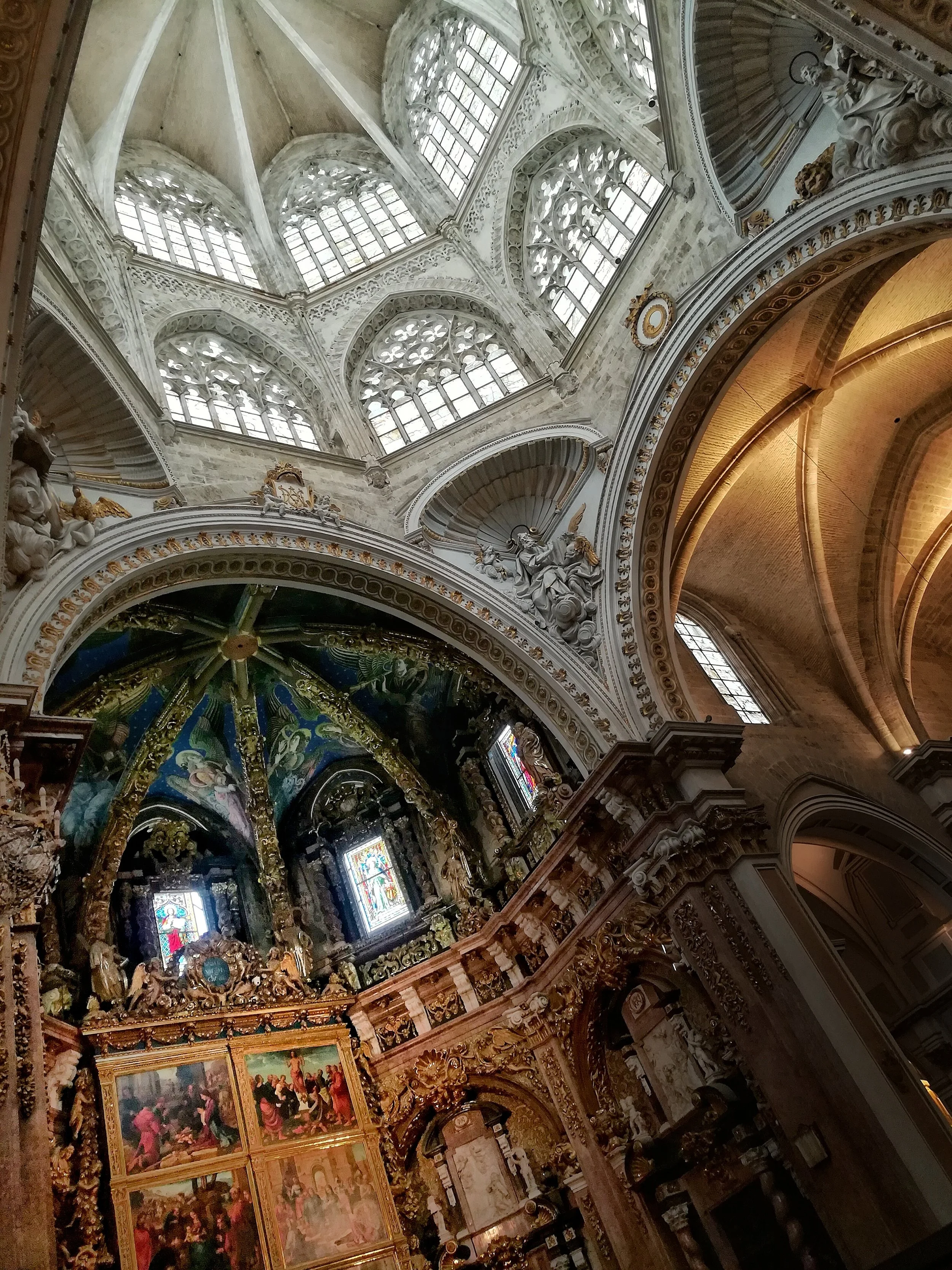 Looking up in the cathedral 