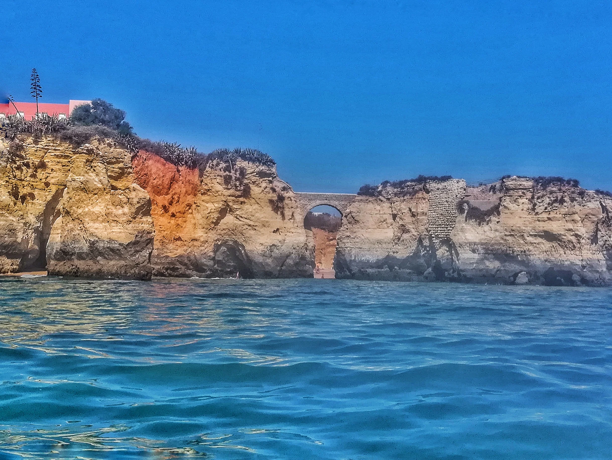 Kayaking n Lagos and saw a bridge between two limestone cliffs