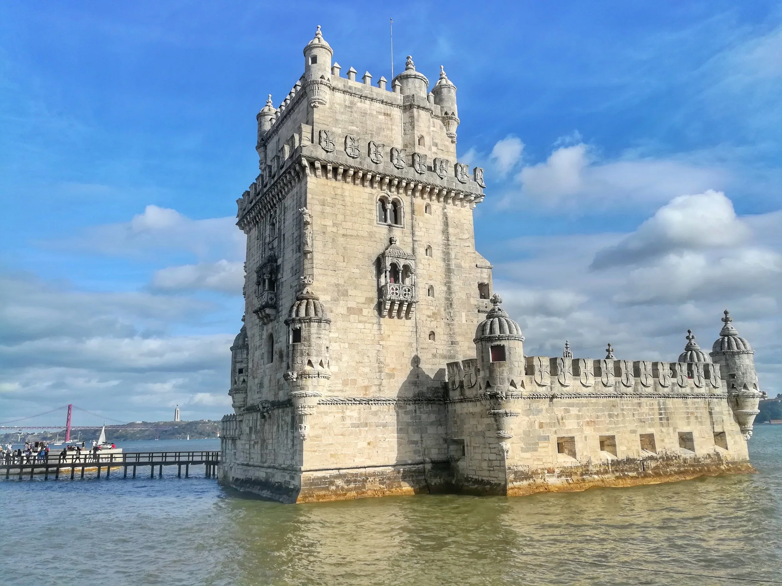 The medieval defensive Belem tower.
