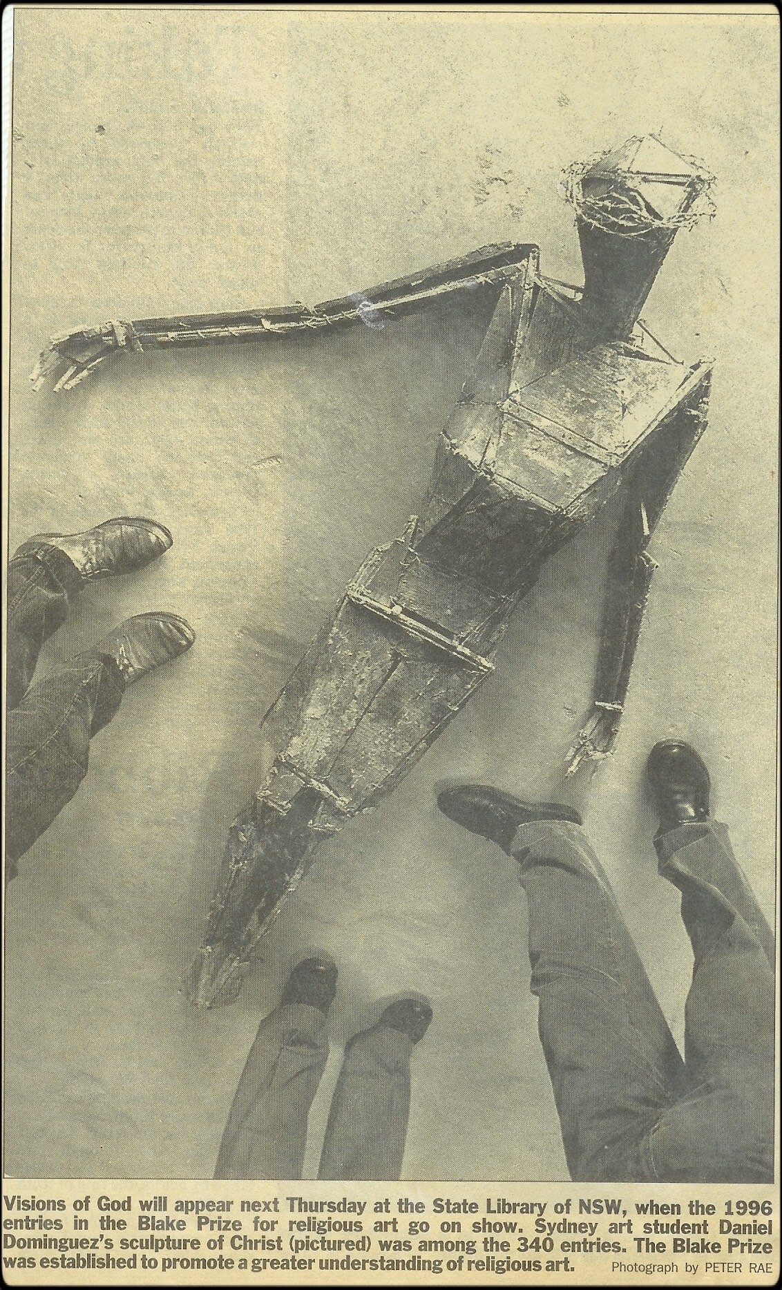 BLAKE PRIZE FINALIST 1998, AUBURN CRUCIFIX ARMATURE