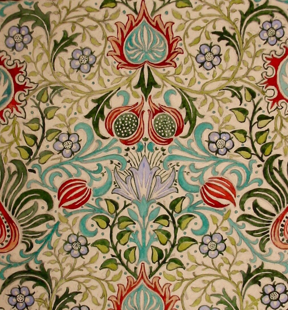 Study after William Morris. Ceiling design with no centre of interest. 2004
