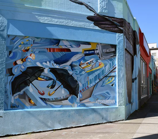 John Osgood Mural New Amsterdam Vodka Commission Size: 9 x 16 feet Seattle, WA